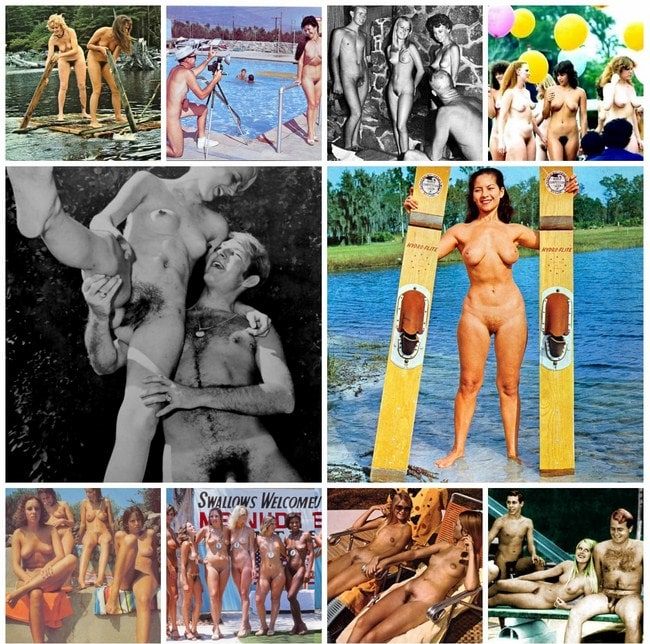 Photo retro naturism and family nudism