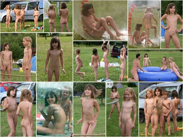 Active naked rest in a nudist camp